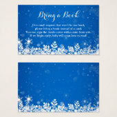 Babyduschbuch Anfrage Winter Blue Schneeflocken (Vorne & Hinten)