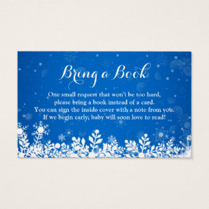 Babyduschbuch Anfrage Winter Blue Schneeflocken