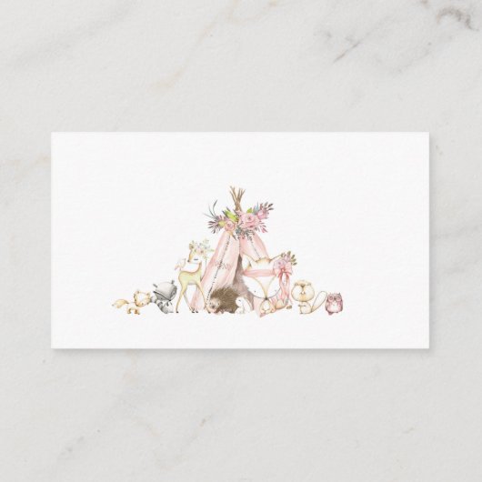 Babyduschbuch aus Holz in Kartenform Begleitkarte (Rückseite)