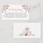 Babyduschbuch aus Holz in Kartenform Begleitkarte (Vorne/Hinten)