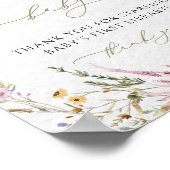 Babyduschbuch für Baby-Boho-Wildblumen Poster (Ecke)