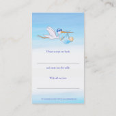 Babyduschbuch-Wettbewerb Storchenkarten Visitenkarte (Rückseite)