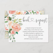 Babyduschbuchanfrage, pfirsichfarbenes Rosa Begleitkarte (Vorne/Hinten)