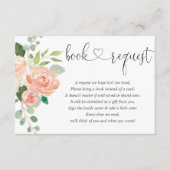 Babyduschbuchanfrage, pfirsichfarbenes Rosa Begleitkarte (Vorderseite)