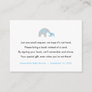 Babyduschbücher Begleitkarte