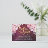 Babyduschbücher für Baby / Buchanfrage mitbringen Begleitkarte (Stehend Vorderseite)