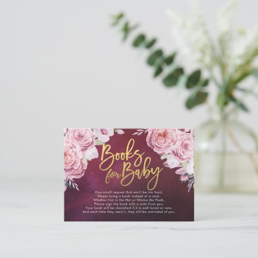 Babyduschbücher für Baby / Buchanfrage mitbringen Begleitkarte (Stehend Vorderseite)