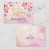 Babyduschbücher für Baby / Buchanfrage mitbringen Begleitkarte (Vorne/Hinten)