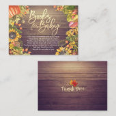 Babyduschbücher für Baby / Buchanfrage mitbringen Begleitkarte (Vorne/Hinten)