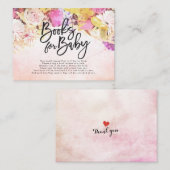 Babyduschbücher für Baby / Buchanfrage mitbringen Begleitkarte (Vorne/Hinten)