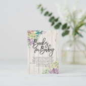 Babyduschbücher für Baby / Buchanfrage mitbringen Begleitkarte (Stehend Vorderseite)