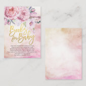 Babyduschbücher für Baby / Buchanfrage mitbringen Begleitkarte (Vorne/Hinten)