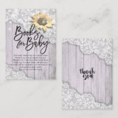 Babyduschbücher für Baby / Buchanfrage mitbringen Begleitkarte (Vorne/Hinten)