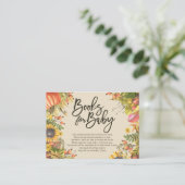 Babyduschbücher für Baby / Buchanfrage mitbringen Begleitkarte (Stehend Vorderseite)