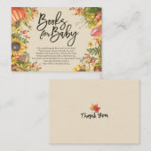 Babyduschbücher für Baby / Buchanfrage mitbringen Begleitkarte (Vorne/Hinten)