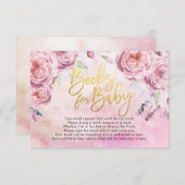 Babyduschbücher für Baby / Buchanfrage mitbringen Einladung (Vorne/Hinten)