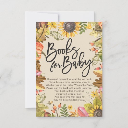 Babyduschbücher für Baby / Buchanfrage mitbringen Einladung (Vorderseite)