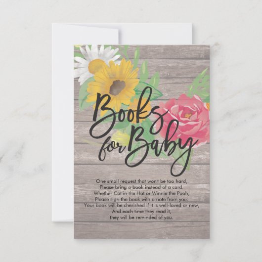 Babyduschbücher für Baby / Buchanfrage mitbringen Einladung (Vorderseite)