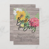 Babyduschbücher für Baby / Buchanfrage mitbringen Einladung (Vorne/Hinten)