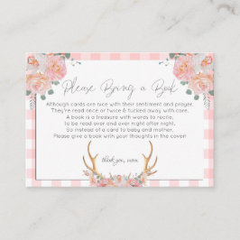 Babyduschbücher für Baby | Coral Floral Baby Begleitkarte