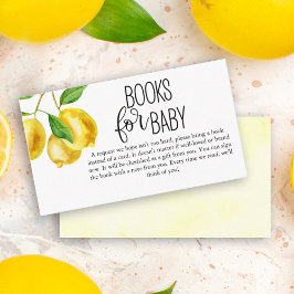 Babyduschbücher für Baby Lemon Watercolor Begleitkarte