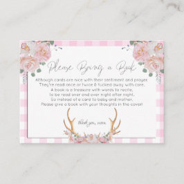 Babyduschbücher für Baby | Pink Floral Baby Begleitkarte