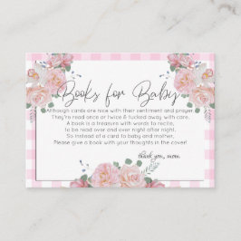 Babyduschbücher für Baby | Pink Floral Baby Begleitkarte