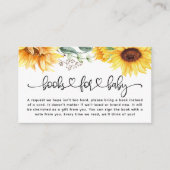 Babyduschbücher für Baby-Sonnenblume Begleitkarte (Vorderseite)