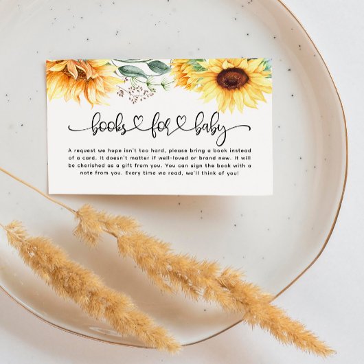 Babyduschbücher für Baby-Sonnenblume Begleitkarte