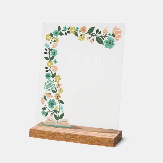 Babyduschbücher für Baby Spring Floral Oaster Acrylschild (Winkel)