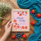 Babyduschbücher für Babybeeren und Blume Poster