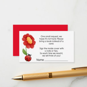 Babyduschbücher für Babyladybugs Begleitkarte