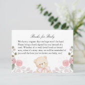 Babyduschbücher für Babynahrung Begleitkarte (Stehend Vorderseite)