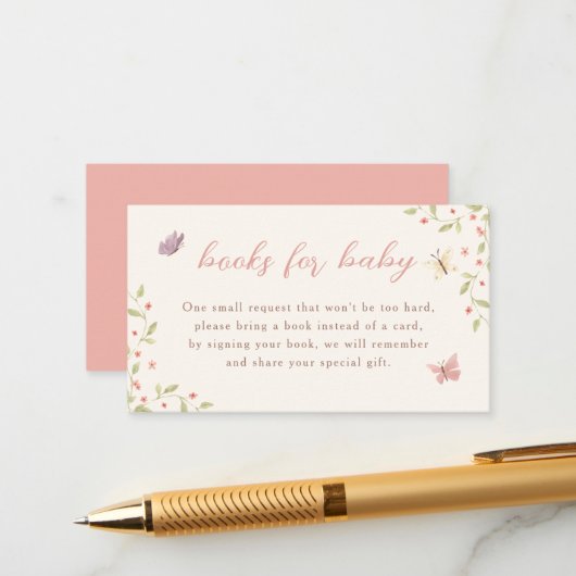 Babyduschbücher für Babys mit Aquarell Begleitkarte (Vorderseite/Rückseite Beispiel)