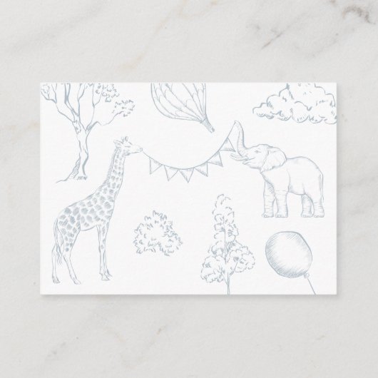 Babyduschbücher für Babys mit Heißluftballon Begleitkarte (Rückseite)