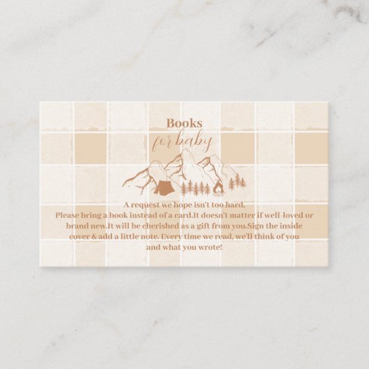 Babyduschbücher für Camping Begleitkarte (Vorderseite)