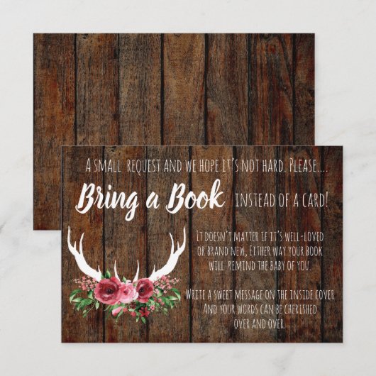 Babyduschbücher für die Babykarte Einladung (Vorne/Hinten)