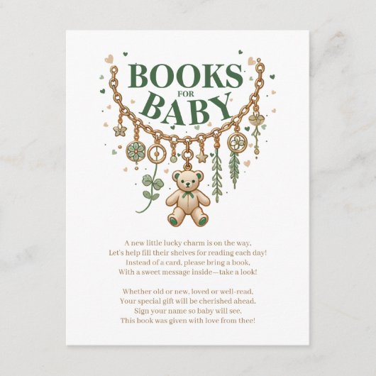 Babyduschbücher für die Kinderkarte Einladung (Vorderseite)