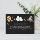 Babyduschbücher für Halloween Black Einladung (Stehend Vorderseite)