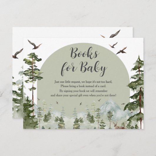 Babyduschbücher für Junge Pine Tree Forest Postkarte (Vorne/Hinten)