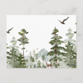 Babyduschbücher für Junge Pine Tree Forest Postkarte (Rückseite)