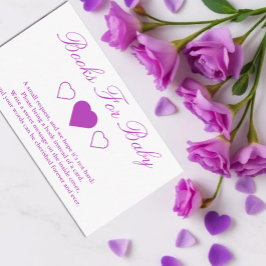 Babyduschbücher für Kinder Begleitkarte