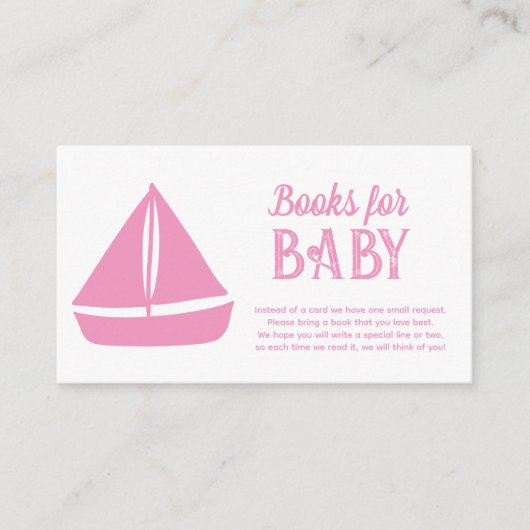 Babyduschbücher für Mädchen Begleitkarte (Vorderseite)