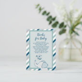 Babyduschbücher für Navy & Mint Elephant Begleitkarte (Stehend Vorderseite)