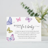 Babyduschbücher für Schmetterlinge Einladung (Stehend Vorderseite)