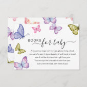 Babyduschbücher für Schmetterlinge Einladung (Vorne/Hinten)
