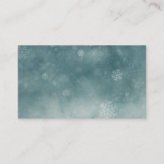 Babyduschbücher für Snowflake Begleitkarte (Rückseite)