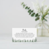 Babyduschbücher für Wasserfarben-Pine-Tree Begleitkarte (Stehend Vorderseite)