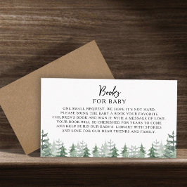 Babyduschbücher für Wasserfarben-Pine-Tree Begleitkarte