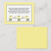 Babyduschbücher mit gelben grauen Elefanten Begleitkarte (Vorne/Hinten)